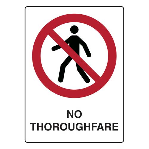 No Throughfare Sign 