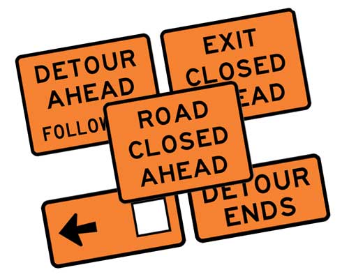 road construction signs