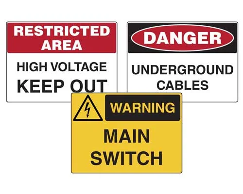 safety hazard signs