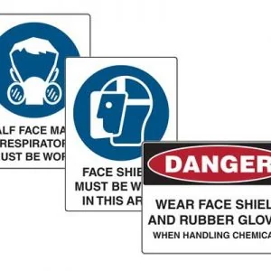 Face Protections Signs