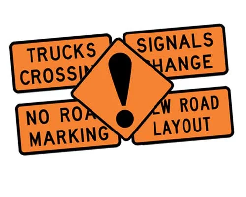 road construction signs