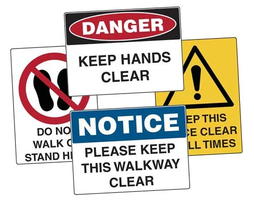 safety hazard signs