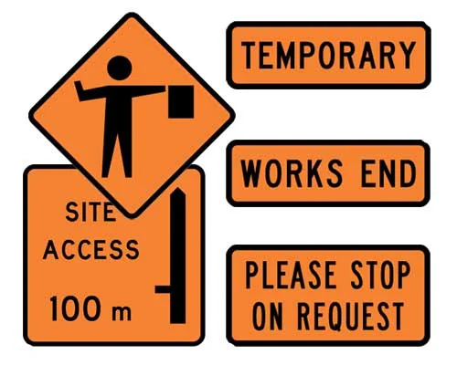 road construction signs