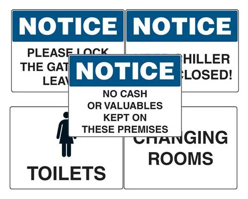 safety hazard signs