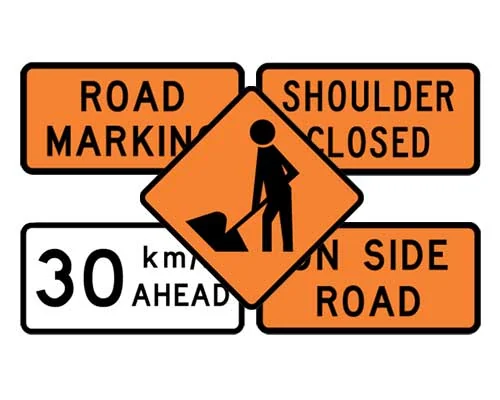 road construction signs