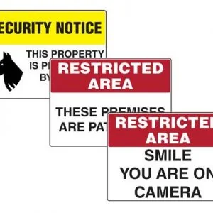 Security Notice Signs