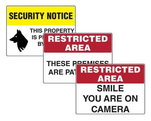 safety hazard signs