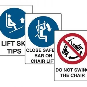 Skiing Safety Signs
