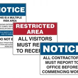 Visitors & Contractor Signs