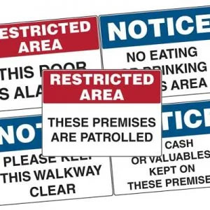 Workplace Information Signs